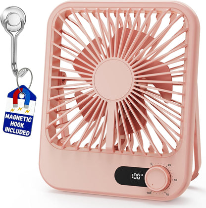 Travel Fan for Sleeping, 4000Mah Portable Pink Fan for Summer Essentials, Small Desk Fan Rechargeable 100 Speed Wind for Beach Fan Travel Essentials Gifts for Women Teens Girl
